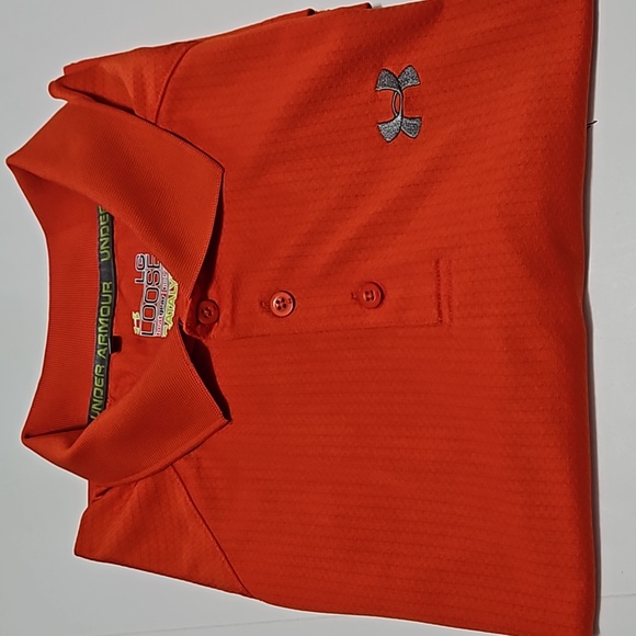 Under Armour Catalyst Heat Gear Loose Polo Short Sleeve Shirt Size L #M-157 - Picture 13 of 13